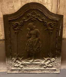 P213 - Placa de chimenea con figura, medidas cm L 40 x H 48